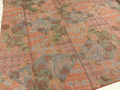 平和屋着物●上質な紬 更紗唐草文 正絹 逸品 AAAV9428ph