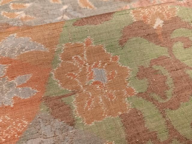 平和屋着物●上質な紬 更紗唐草文 正絹 逸品 AAAV9428ph
