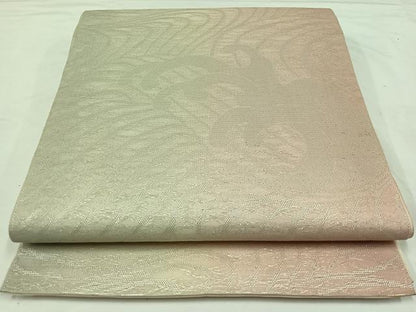 平和屋着物＊夏物　六通柄　本袋帯　立波文　銀糸　正絹　逸品　AAAV9475jh