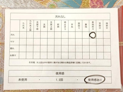 平和屋着物◎六通柄袋帯 唐織 孔雀文 金銀糸 正絹 逸品 AAAV9721dt