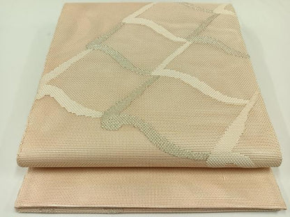 平和屋着物＊夏物　太鼓柄　本袋帯　瓦文　銀糸　正絹　逸品　AAAV9779jh