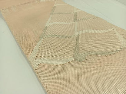 平和屋着物＊夏物　太鼓柄　本袋帯　瓦文　銀糸　正絹　逸品　AAAV9779jh