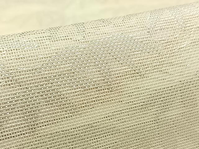 平和屋着物＊夏物 六通柄 本袋帯 笹竹文 銀糸 正絹 逸品 AAAV9782jh