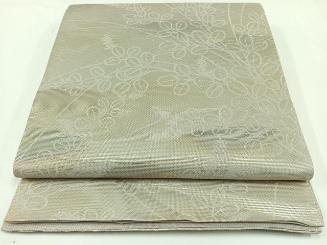 平和屋着物＊夏物 六通柄袋帯 萩文 金糸 正絹 逸品 AAAV9783jh