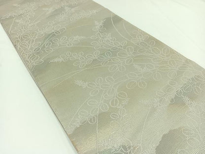 平和屋着物＊夏物 六通柄袋帯 萩文 金糸 正絹 逸品 AAAV9783jh