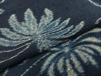 平和屋着物▽久留米絣　単衣　舞花文　綿　逸品　AAAW0013ph