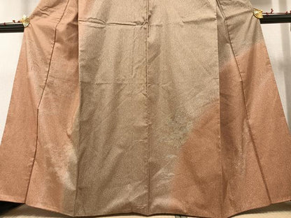 平和屋着物●本場染大島紬 訪問着 草花文 暈し染め 正絹 逸品 AAAW0025ph