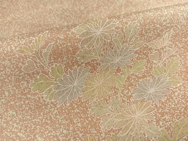 平和屋着物●本場染大島紬 訪問着 草花文 暈し染め 正絹 逸品 AAAW0025ph