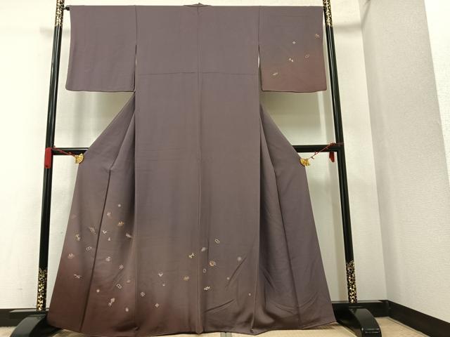 平和屋着物●訪問着 刺繍 宝尽くし 暈し染め 正絹 逸品 AAAW0027ph