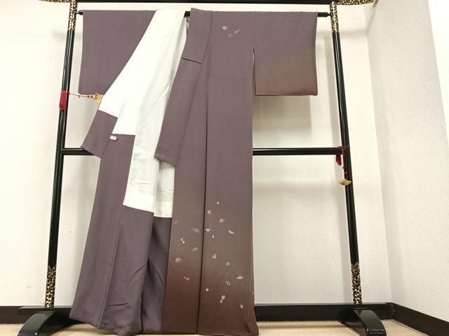 平和屋着物●訪問着 刺繍 宝尽くし 暈し染め 正絹 逸品 AAAW0027ph