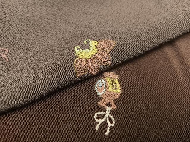 平和屋着物●訪問着 刺繍 宝尽くし 暈し染め 正絹 逸品 AAAW0027ph