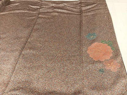 平和屋着物●訪問着 草花文 金彩 正絹 逸品 AAAW0050ph