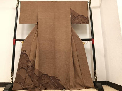 平和屋着物●訪問着 草花文 正絹 逸品 未使用 AAAW0062ph
