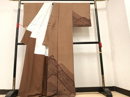 平和屋着物●訪問着 草花文 正絹 逸品 未使用 AAAW0062ph