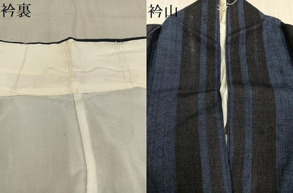 平和屋着物●本場結城紬　重要無形文化財　100亀甲　間道　正絹　逸品　AAAW0076ph