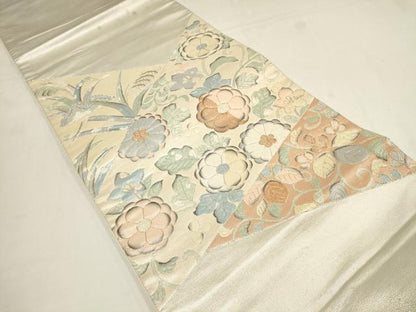 平和屋着物●六通柄袋帯 辻が花 刺繍 金銀糸 正絹 逸品 AAAW0342wj