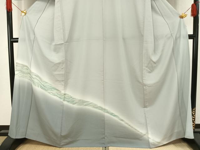 平和屋着物▽訪問着　単衣　霞文　暈し染め　洗える着物　AAAW1252fy