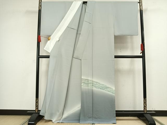 平和屋着物▽訪問着　単衣　霞文　暈し染め　洗える着物　AAAW1252fy
