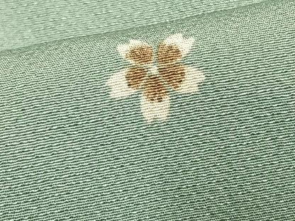 平和屋着物▽上質な小紋 単衣 舞桜文 正絹 逸品 AAAW1254fy