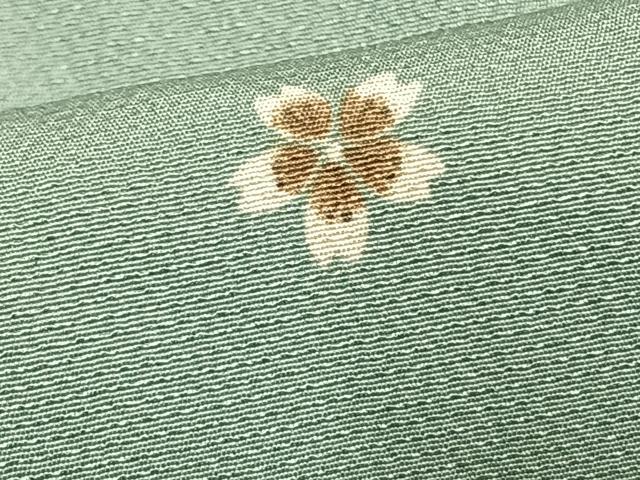 平和屋着物▽上質な小紋 単衣 舞桜文 正絹 逸品 AAAW1254fy