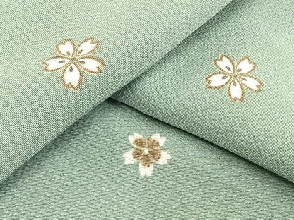 平和屋着物▽上質な小紋 単衣 舞桜文 正絹 逸品 AAAW1254fy