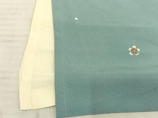 平和屋着物▽上質な小紋 単衣 舞桜文 正絹 逸品 AAAW1254fy