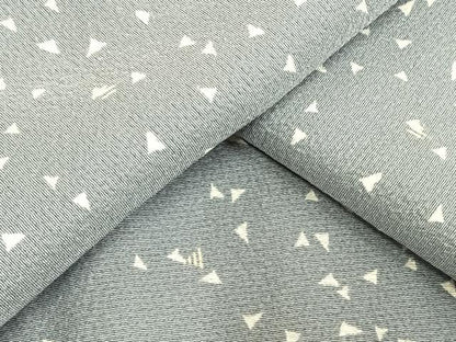 平和屋着物▽上質な小紋 単衣 幾何学文様 正絹 逸品 AAAW1257fy