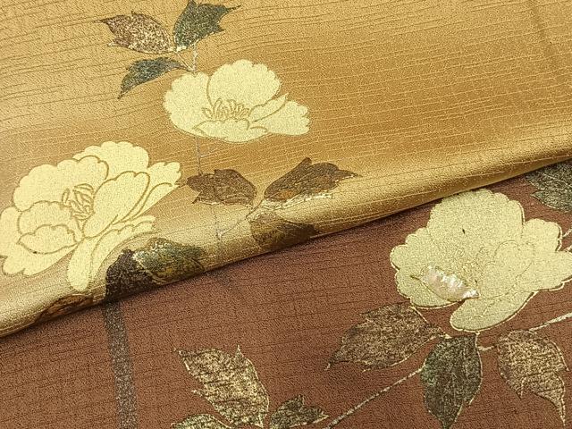 平和屋着物▽訪問着　単衣　螺鈿　枝花文　暈し染め　銀彩　正絹　逸品　AAAW1263fy
