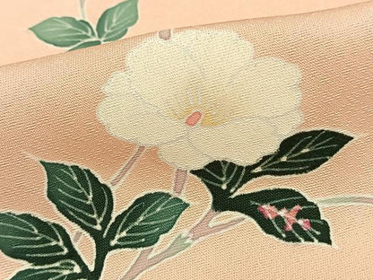 平和屋着物▽訪問着 単衣 友禅 枝花文 正絹 逸品 未使用 AAAW1264fy
