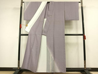 平和屋着物▽訪問着　単衣　切嵌文　吉野間道　反端付き　正絹　逸品　AAAW1268fy