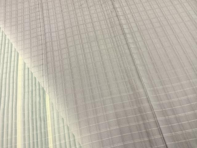 平和屋着物▽訪問着　単衣　切嵌文　吉野間道　反端付き　正絹　逸品　AAAW1268fy