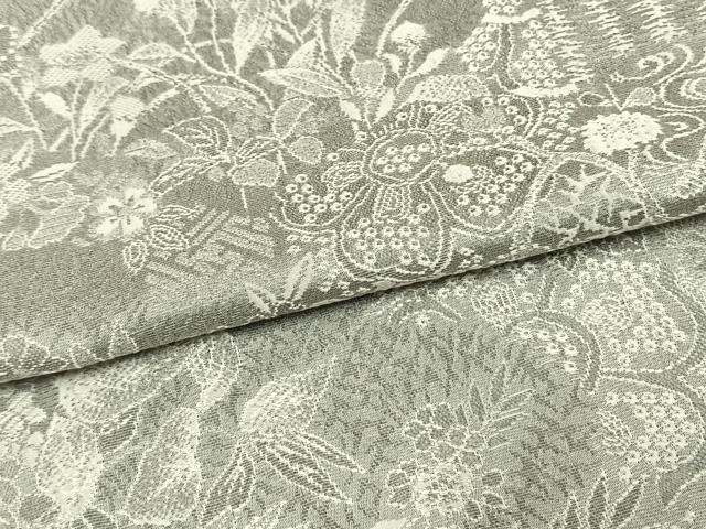 平和屋着物▽お召 単衣 天目織 正絹 逸品 AAAW1280fy