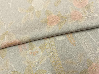平和屋着物▽上質な小紋 単衣 橘文 正絹 逸品 AAAW1282fy