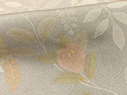 平和屋着物▽上質な小紋 単衣 橘文 正絹 逸品 AAAW1282fy