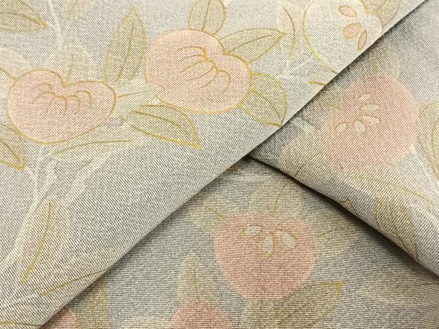 平和屋着物▽上質な小紋 単衣 橘文 正絹 逸品 AAAW1282fy
