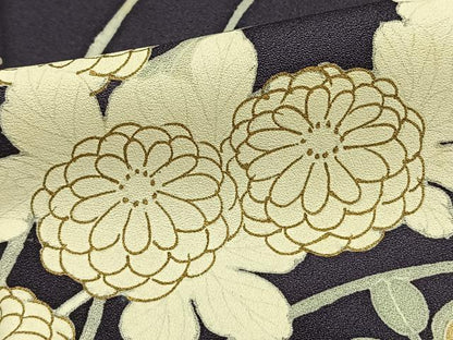 平和屋着物▽訪問着 単衣 草花文 暈し染め 金彩 正絹 逸品 AAAW1288fy