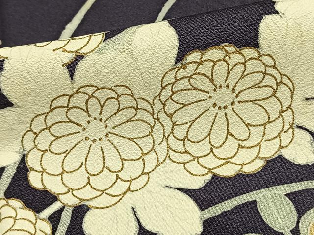 平和屋着物▽訪問着 単衣 草花文 暈し染め 金彩 正絹 逸品 AAAW1288fy
