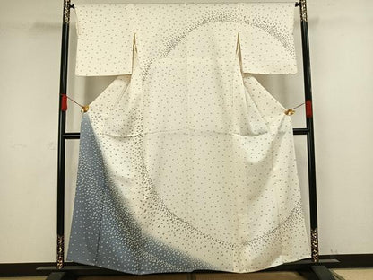 平和屋着物▽訪問着 単衣 舞蝶文 正絹 逸品 AAAW1293fy