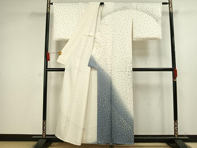 平和屋着物▽訪問着 単衣 舞蝶文 正絹 逸品 AAAW1293fy