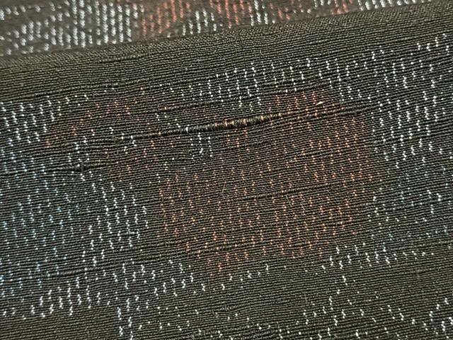 平和屋着物▽上質な紬 単衣 横段草花文 正絹 逸品 未使用 AAAW1298fy