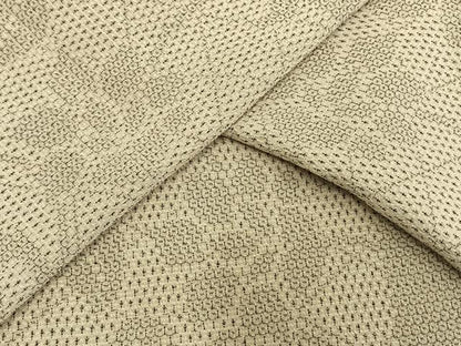 平和屋着物▽本塩沢 単衣 110亀甲 草花間道 鈴乃屋扱い 正絹 逸品 AAAW1299fy