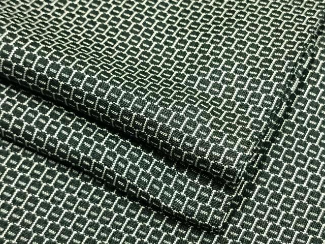 平和屋着物▽上質な紬 単衣 100亀甲 正絹 逸品 AAAW1301fy