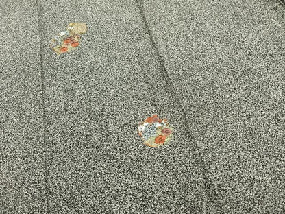 平和屋着物▽訪問着　単衣　中国三大刺繍　汕頭刺繍　スワトウ刺繍　草花丸文　銀糸　正絹　逸品　AAAW1308fy
