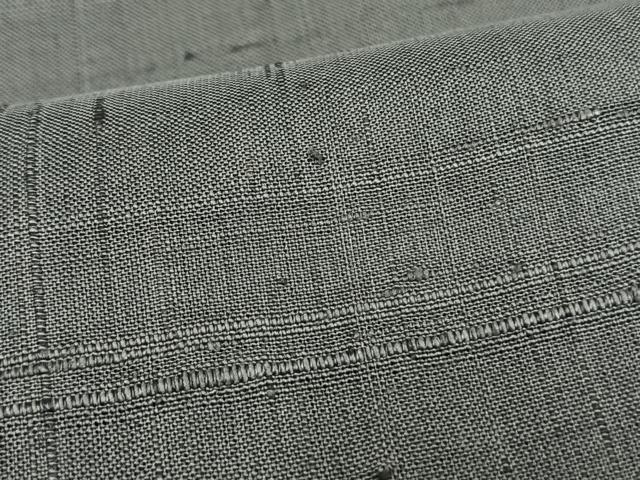 平和屋着物▽染織の名門 しょうざん 生紬 単衣 色無地 錫色 正絹 逸品 AAAW1309fy