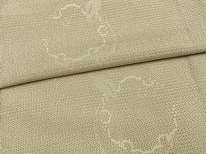 平和屋着物▽本塩沢 単衣 110亀甲 雪輪文 正絹 逸品 AAAW1311fy