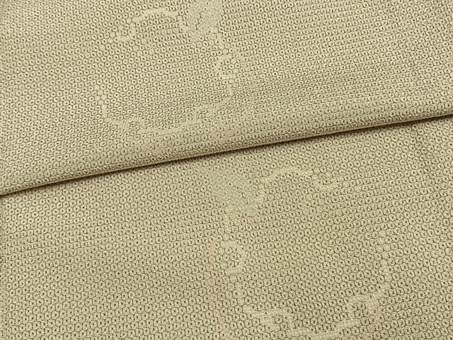平和屋着物▽本塩沢 単衣 110亀甲 雪輪文 正絹 逸品 AAAW1311fy