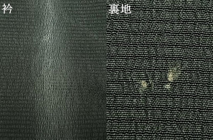 平和屋着物▽訪問着 単衣 本塩沢 丸文 瓢箪 暈し染め 黒地 正絹 逸品 AAAW1316fy