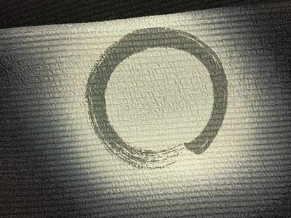 平和屋着物▽訪問着 単衣 本塩沢 丸文 瓢箪 暈し染め 黒地 正絹 逸品 AAAW1316fy
