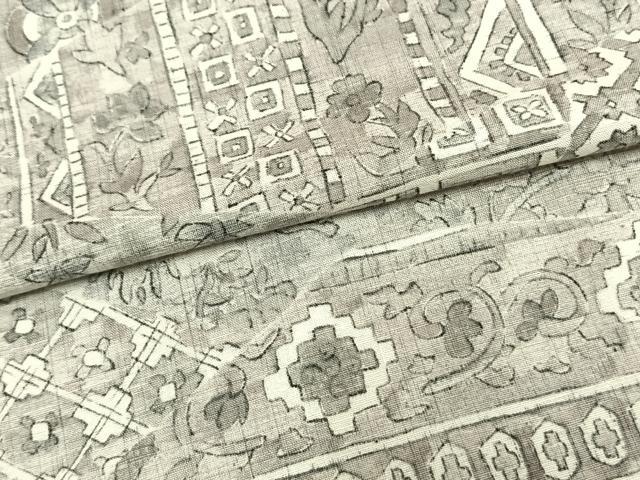 平和屋着物▽上質な小紋 単衣 紬地 切嵌文 正絹 逸品 未使用 AAAW1318fy