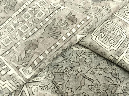 平和屋着物▽上質な小紋 単衣 紬地 切嵌文 正絹 逸品 未使用 AAAW1318fy